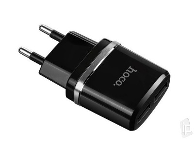HOCO C12 nabjeka (2.4A) + Kbel USB-Lightning (1m) pro Apple telefony