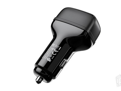 Hoco Dual Car USB Adapter 2.4A (ierny) - Autonabjaka na 2 zariadenia