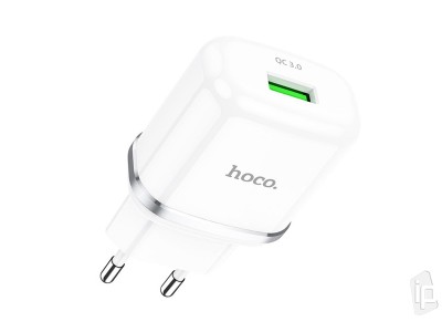 Hoco N3 (biela)  Nabjaka s podporou rchleho nabjania QC 3.0 + USB/USB-C kbel (1m)