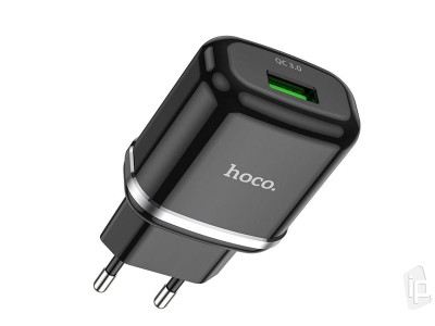 Hoco N3 (ierna)  Nabjaka s podporou rchleho nabjania QC 3.0 + USB/USB-C kbel (1m)