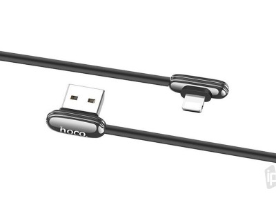 Hoco U60 2.4A (ierny) - Lomen nabjac kbel USB / Lightning (1.2m)