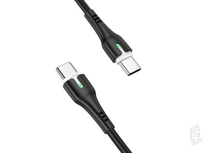 Hoco X45 60W Type-C to Type-C Cable (ierny) - Nabjac a synchronizan data kbel USB-C s rchlym prenosom (1,8m)