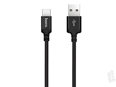HOCO X14 2A (ierny) - Nabjac kbel USB-USB-C (1m)