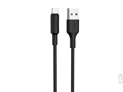 HOCO X25 2A (ern) - Nabjac kabel USB-USB-C (1m)