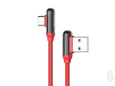 Hoco U77 Charging Cable USB-C (erven) - Lomen synchronizan a nabjac kbel USB-C (120cm)