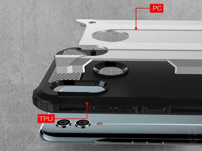 Hybrid Armor Defender (ierny) - Odoln ochrann kryt (obal) na Huawei P Smart 2019 (Honor 10 Lite)