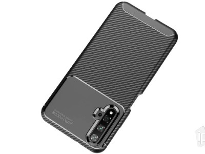 Carbon Fiber Black (ierny) - Ochrann kryt (obal) pre Huawei Nova 5T / Honor 20