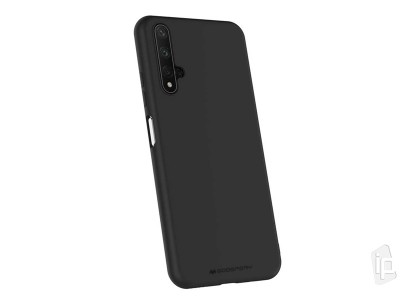 Jelly Matte TPU Black (ern) - Matn ochrann obal na Honor 20 / Huawei Nova 5T