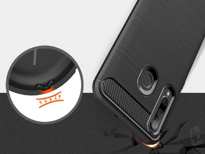 Fiber Armor Defender Black (�ierny) - Odoln� ochrann� kryt (obal) na Honor 20 Lite