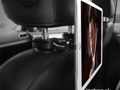 Magnetic Car Seat Holder - Univerz�lny magnetick� dr�iak na opierku hlavy pre smartf�n (�ierny)