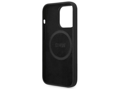 BMW Fashion Cover  Luxusn ochrann kryt pre IPHONE 14 PRO Signature Logo Magsafe black (ierna)