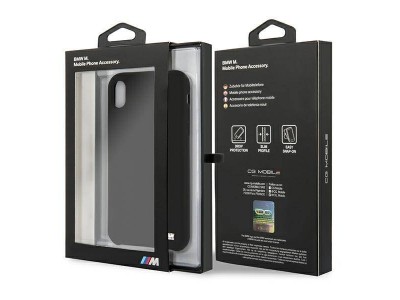 BMW Fashion Cover  Luxusn ochrann kryt pre IPHONE XR - M Collection (BMHCI61MSILBK) black (ierna)