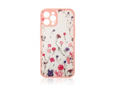 Design Floral Case (ružová) - Dizajnový kvetinový kryt (obal) pre iPhone 13 Pro Max
