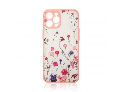 Design Floral Case (růžová) - Dizajnový kvetinový kryt (obal) pro Samsung Galaxy A12 / A12 5G
