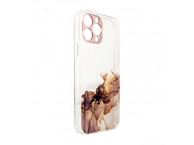 Design Marble Case (hned) - Dizajnov priesvitn mramorov kryt (obal) pre iPhone 13 Pro