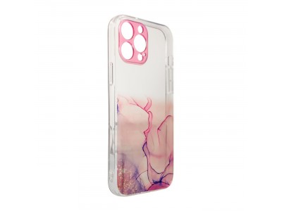 Design Marble Case (ruov) - Dizajnov priesvitn mramorov kryt (obal) pre iPhone 13 Pro