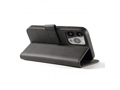 Elegance Stand Wallet II (ierna) - Peaenkov puzdro pre Sony Xperia 1 V
