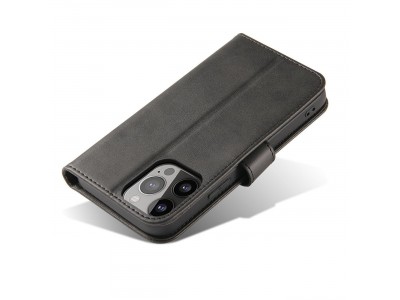 Elegance Stand Wallet II (ierna) - Peaenkov puzdro pre Sony Xperia 1 V