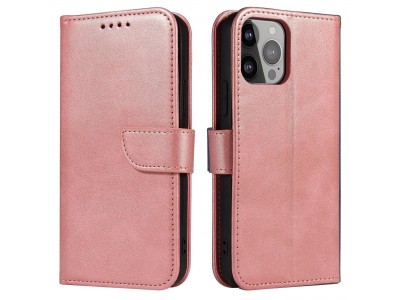 Elegance Stand Wallet II (ružová) - Peňaženkové puzdro pre Xiaomi Redmi Note 12 Pro