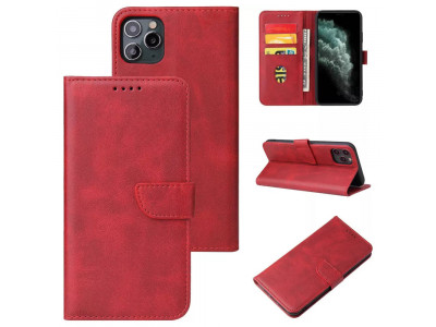 Elegance Stand Wallet II (červená) - Peňaženkové puzdro pre Oppo A38 4G