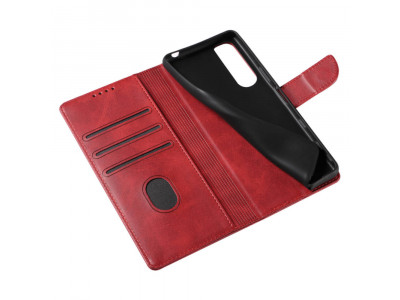 Elegance Stand Wallet II (�erven�) - Pe�a�enkov� puzdro pre Xiaomi 13T