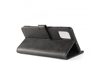 Elegance Stand Wallet II (čierna) - Peňaženkové puzdro pre Apple iPhone 15 Plus