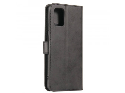 Elegance Stand Wallet II (čierna) - Peňaženkové puzdro pre Apple iPhone 15 Plus