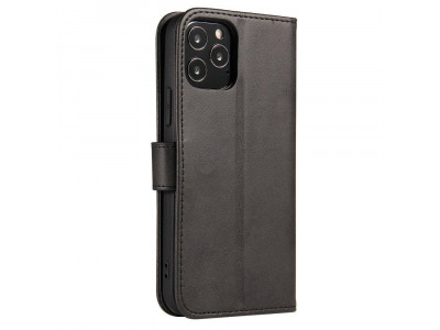 Elegance Stand Wallet II (ierna) - Peaenkov puzdro pre Samsung Galaxy A54 5G