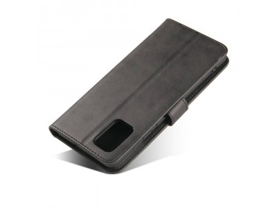 Elegance Stand Wallet II (čierna) - Peňaženkové puzdro pre Samsung Galaxy M11