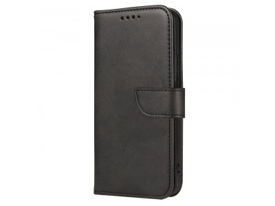 Elegance Stand Wallet II (ierne) - Peaenkov puzdro pre Huawei Y6p