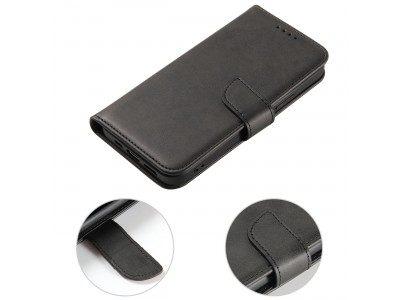 Elegance Stand Wallet II (ierne) - Peaenkov puzdro pre iPhone 14 Pro