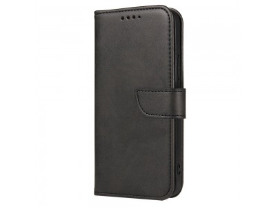 Elegance Stand Wallet II (ierne) - Peaenkov puzdro pre LG K42