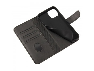 Elegance Stand Wallet II (ierne) - Peaenkov puzdro pre Motorola Moto G100