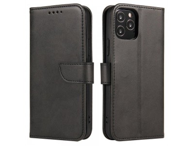 Elegance Stand Wallet II (čierne) - Peňaženkové puzdro pre Motorola Moto G30