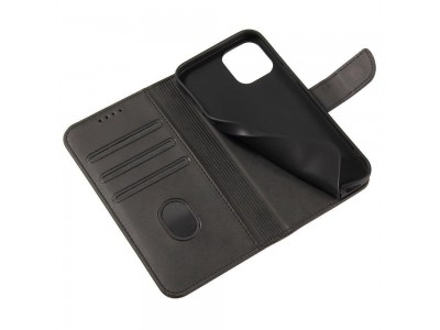 Elegance Stand Wallet II (�ierne) - Pe�a�enkov� puzdro pre Samsung Galaxy M53 5G