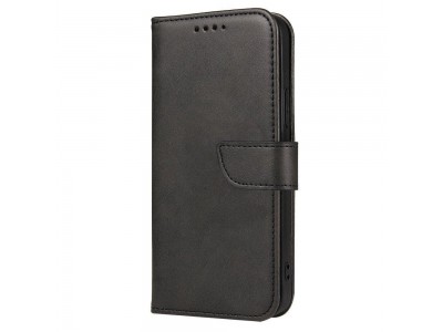 Elegance Stand Wallet II (ierne) - Peaenkov puzdro pre Xiaomi 12X