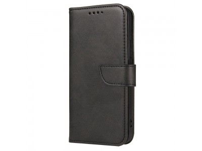 Elegance Stand Wallet II (ierne) - Peaenkov puzdro pre Xiaomi Poco M4 Pro 5G