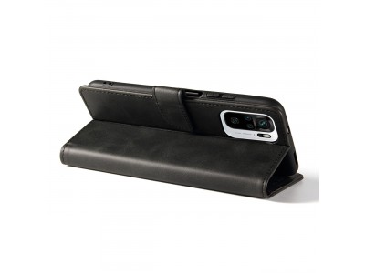 Elegance Stand Wallet II (�ierne) - Pe�a�enkov� puzdro pre Xiaomi Redmi Note 10 5G