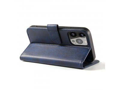 Elegance Stand Wallet II (modr�) - Pen�enkov� pouzdro pro iPhone 15 Plus