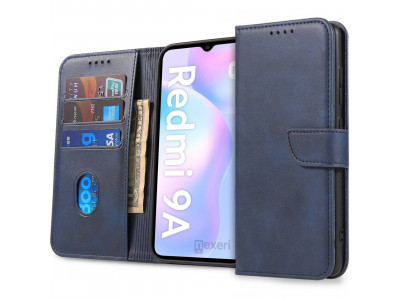 Elegance Stand Wallet II (modr) - Peaenkov puzdro pre Xiaomi Redmi 9A