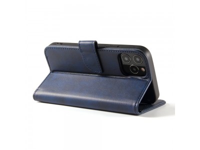 Elegance Stand Wallet II (modr) - Peaenkov puzdro pre iPhone 12/ 12PRO