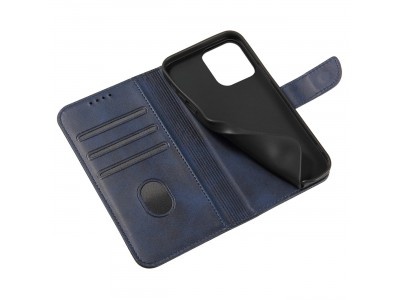 Elegance Stand Wallet II (modr) - Peaenkov puzdro pre iPhone 14 Pro