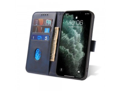 Elegance Stand Wallet II (modr) - Peaenkov puzdro pre Samsung Galaxy A02s EU