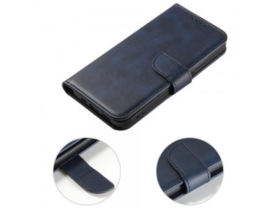 Elegance Stand Wallet II (modr�) - Pe�a�enkov� puzdro pre Samsung Galaxy A12 / A12 5G