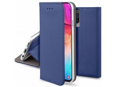 Elegance Stand Wallet II (Navy blue) - Peňaženkové puzdro pre Samsung Galaxy J4+ 2018