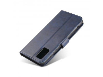 Elegance Stand Wallet II (Navy modrá) - Peňaženkové puzdro pre Huawei P30 Lite