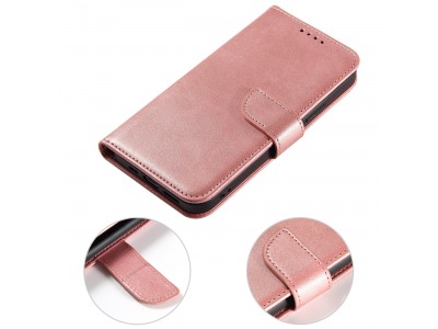 Elegance Stand Wallet II (ru�ov�) - Pe�a�enkov� puzdro pre iPhone 15 Pro Max