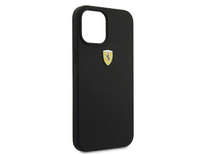 Ferrari Fashion Cover – Luxusný ochranný kryt pre IPHONE 12 PRO MAX On Track (FESSIHCP12LBK) black (čierna)