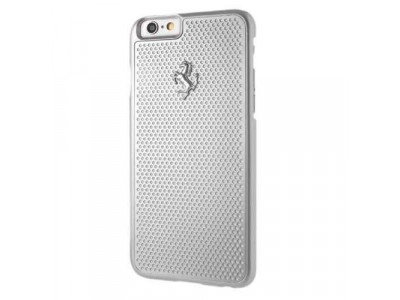 Ferrari Fashion Cover  Luxusn ochrann kryt pre IPHONE 6 / 6S Perated Aluminium (FEPEHCP6SI) silver (strieborn)