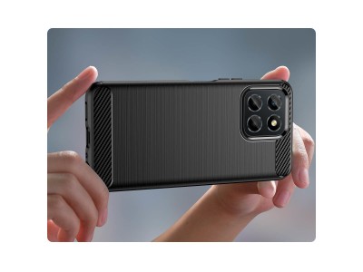 Fiber Armor Defender (�ierny) - Ochrann� kryt (obal) na Honor X8 5G
